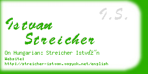 istvan streicher business card